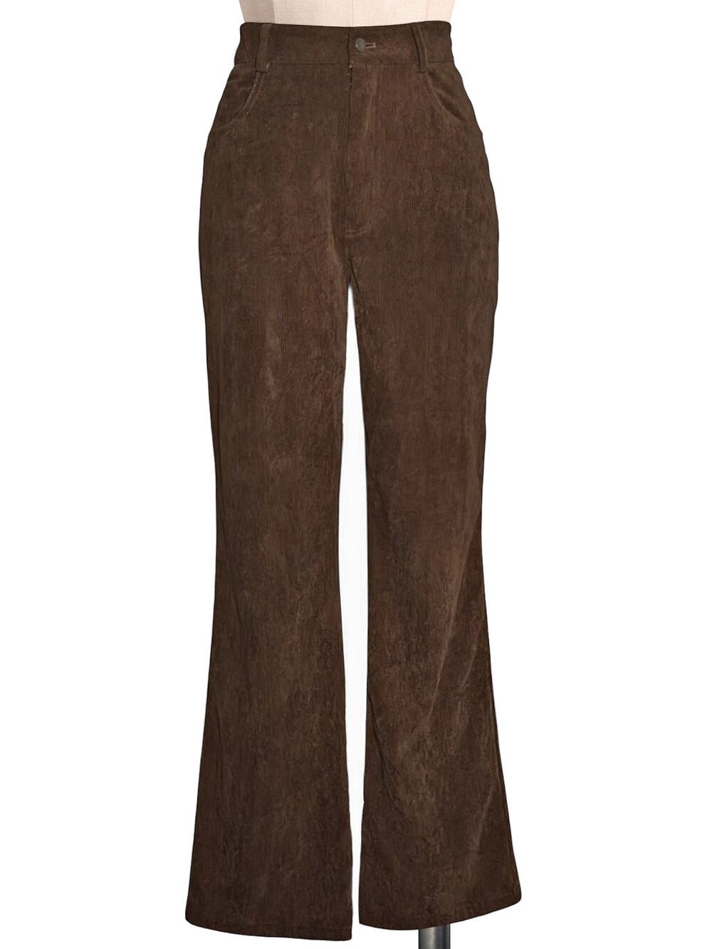 Trendy Statement Boutique Brown FlareCorderoy Pants L
